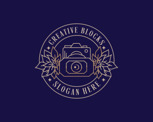 Floral Camera Videographer logo design