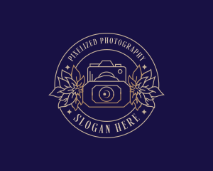 Floral Camera Videographer logo design