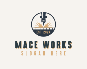 Industrial CNC Laser logo design