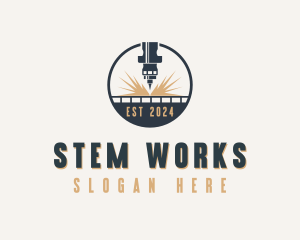 Industrial CNC Laser logo design