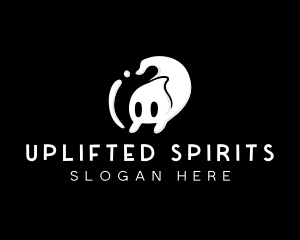 Ghost Cartoon Spirit logo design