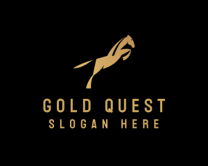 Gold Horse Equestrian logo design