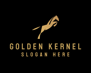 Gold Horse Equestrian logo design