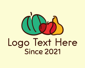 Multicolor Vegetable Doodle  logo