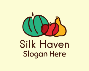 Multicolor Vegetable Doodle  Logo