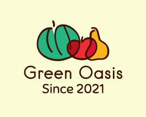 Multicolor Vegetable Doodle  logo design