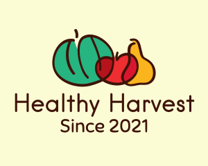 Multicolor Vegetable Doodle  logo design