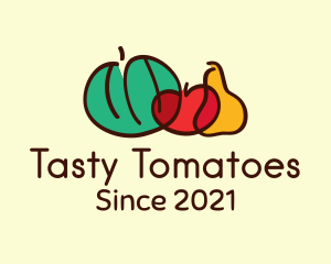 Multicolor Vegetable Doodle  logo design