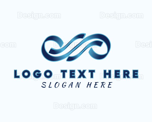 Gradient Ribbon Swirl Logo