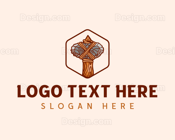 Prehistoric Stone Axe Logo