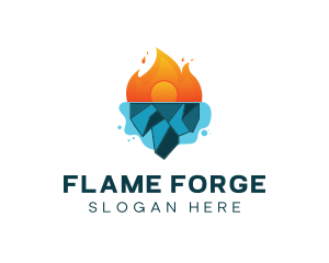 Ice Flame Thermal logo design