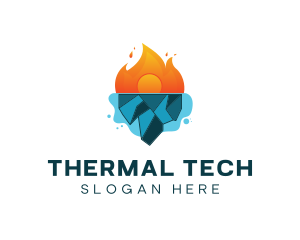 Ice Flame Thermal logo design