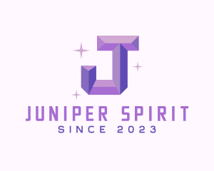 Shiny Gem Letter J logo design