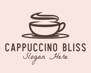  Steaming Hot Cappuccino logo design