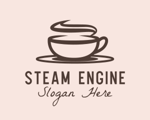  Steaming Hot Cappuccino logo design