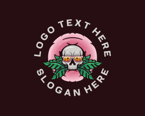 Summer Tropical Skull logo