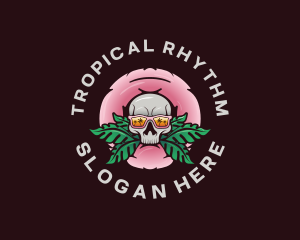 Summer Tropical Skull logo