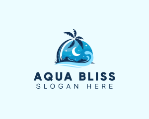 Night Beach Resort logo design