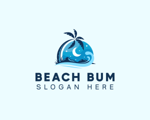 Night Beach Resort logo design