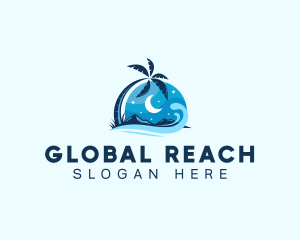 Night Beach Resort logo design