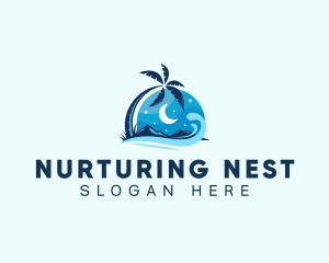 Night Beach Resort logo design