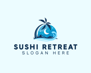 Night Beach Resort logo design