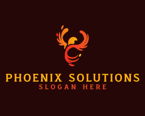 Mythical Fire Phoenix logo