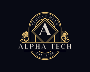 Greek Alpha Letter Symbol logo