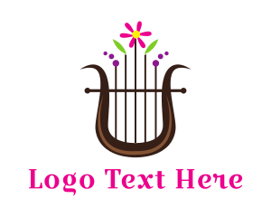 Floral Harp Instrument   logo