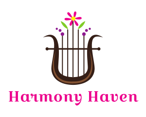 Floral Harp Instrument   logo