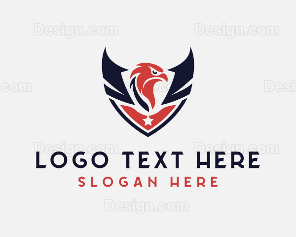 Patriotic Eagle Shied Logo