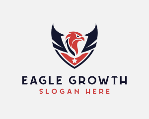 Patriotic Eagle Shied logo design