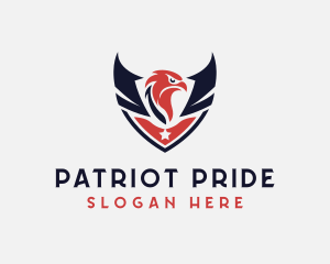 Patriotic Eagle Shied logo design