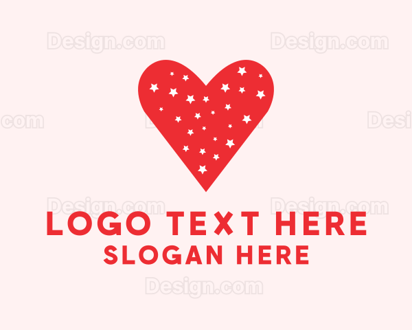 Star Red Love Heart Logo