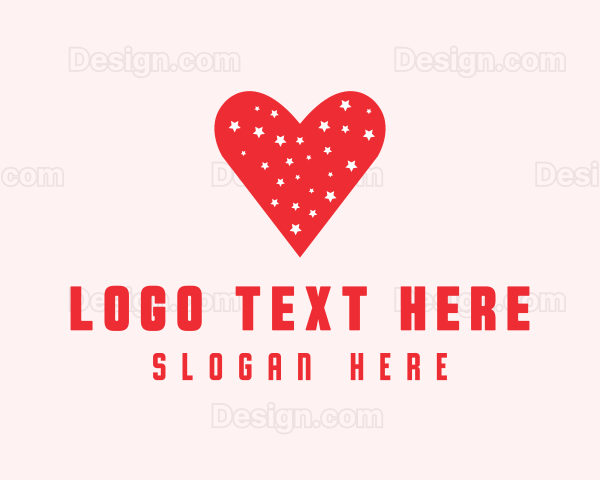 Star Red Love Heart Logo