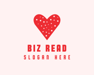 Star Red Love Heart logo design