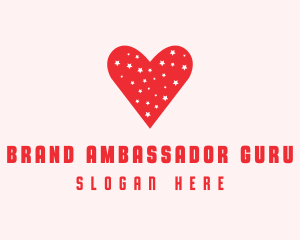 Star Red Love Heart logo design