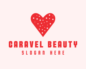 Star Red Love Heart logo design