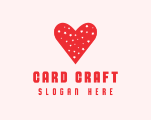 Star Red Love Heart logo design