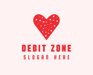 Star Red Love Heart logo design