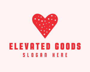 Star Red Love Heart logo design