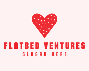 Star Red Love Heart logo design