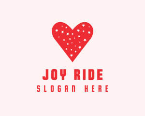 Star Red Love Heart logo design