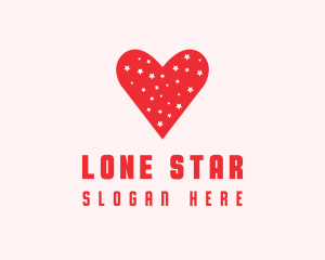 Star Red Love Heart logo design