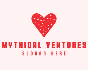 Star Red Love Heart logo design