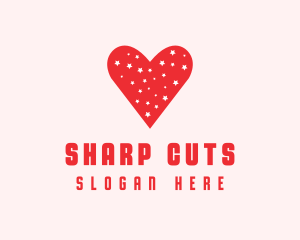 Star Red Love Heart logo design