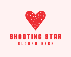 Star Red Love Heart logo design