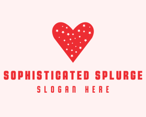 Star Red Love Heart logo design