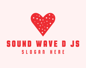 Star Red Love Heart logo design