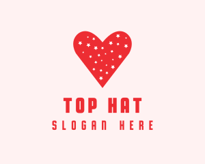 Star Red Love Heart logo design